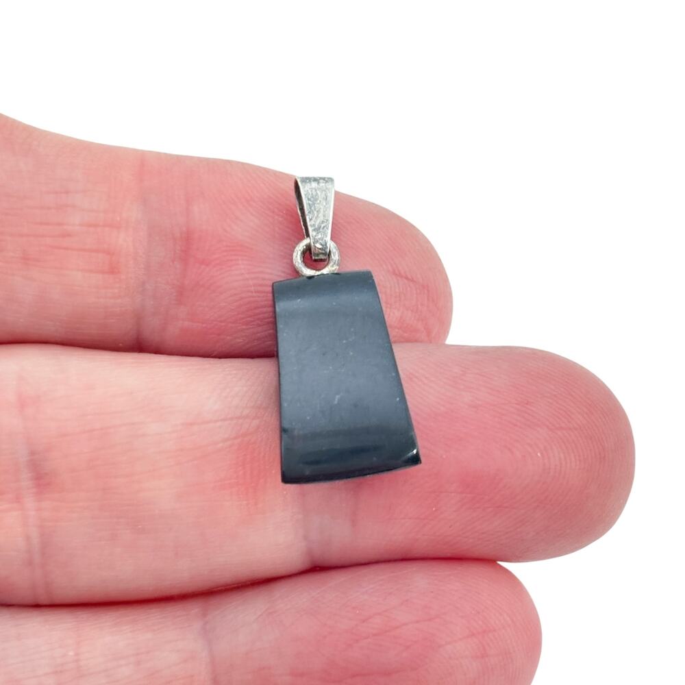 Vintage Sterling Silver 925 Black Onyx Pendant
